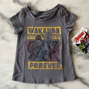 NWT Kid’s Marvel Avengers Wakanda Forever Graphic Tee